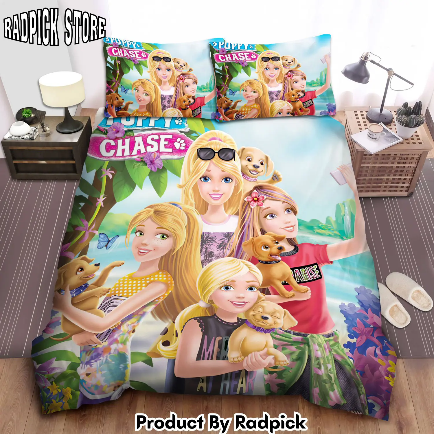 Radpick barbie and puppies duvet cover bedroom sets comfortable bedding sets rp3278475